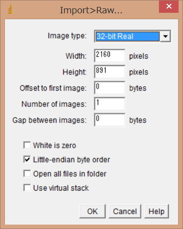 How to open raw images of .bin